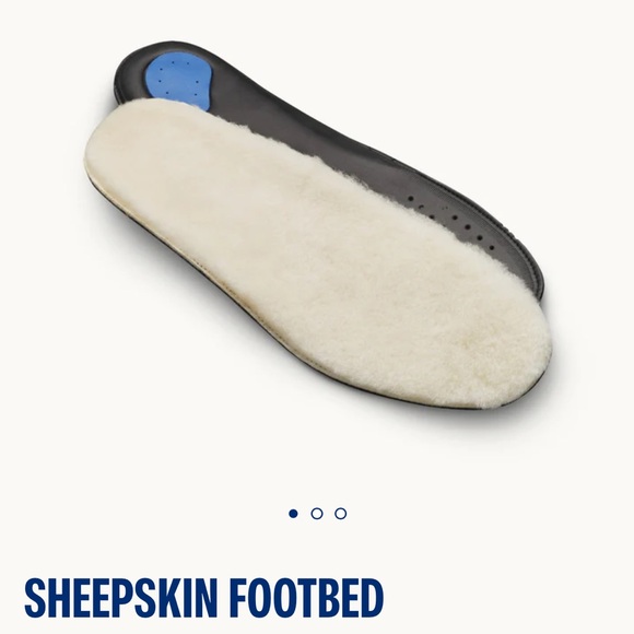 Sheepskin Footbed with Black and Blue Accents - Picture 1 of 1